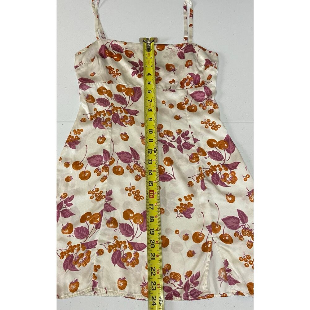 Reformation Jasmin Parfait Cherry 100% Silk Slip Mini Dress Size 0 - Picture 11 of 14